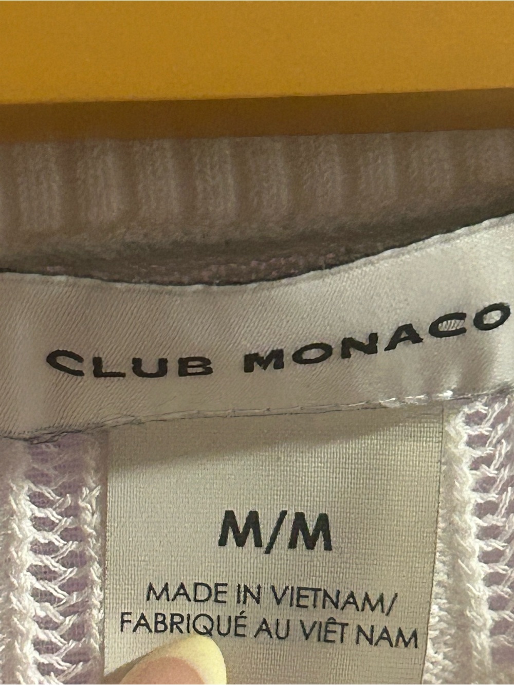 Club Monaco Off-White Ribbed Crewneck Sweater - Picture 4 of 5